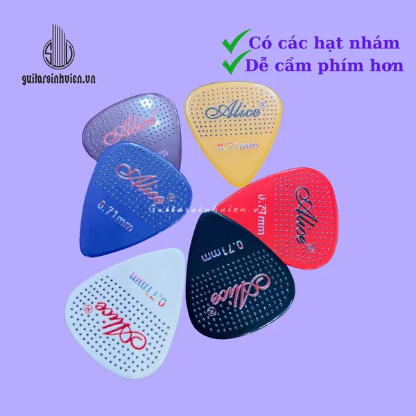 Pick gãy đàn guitar nhám Alice
