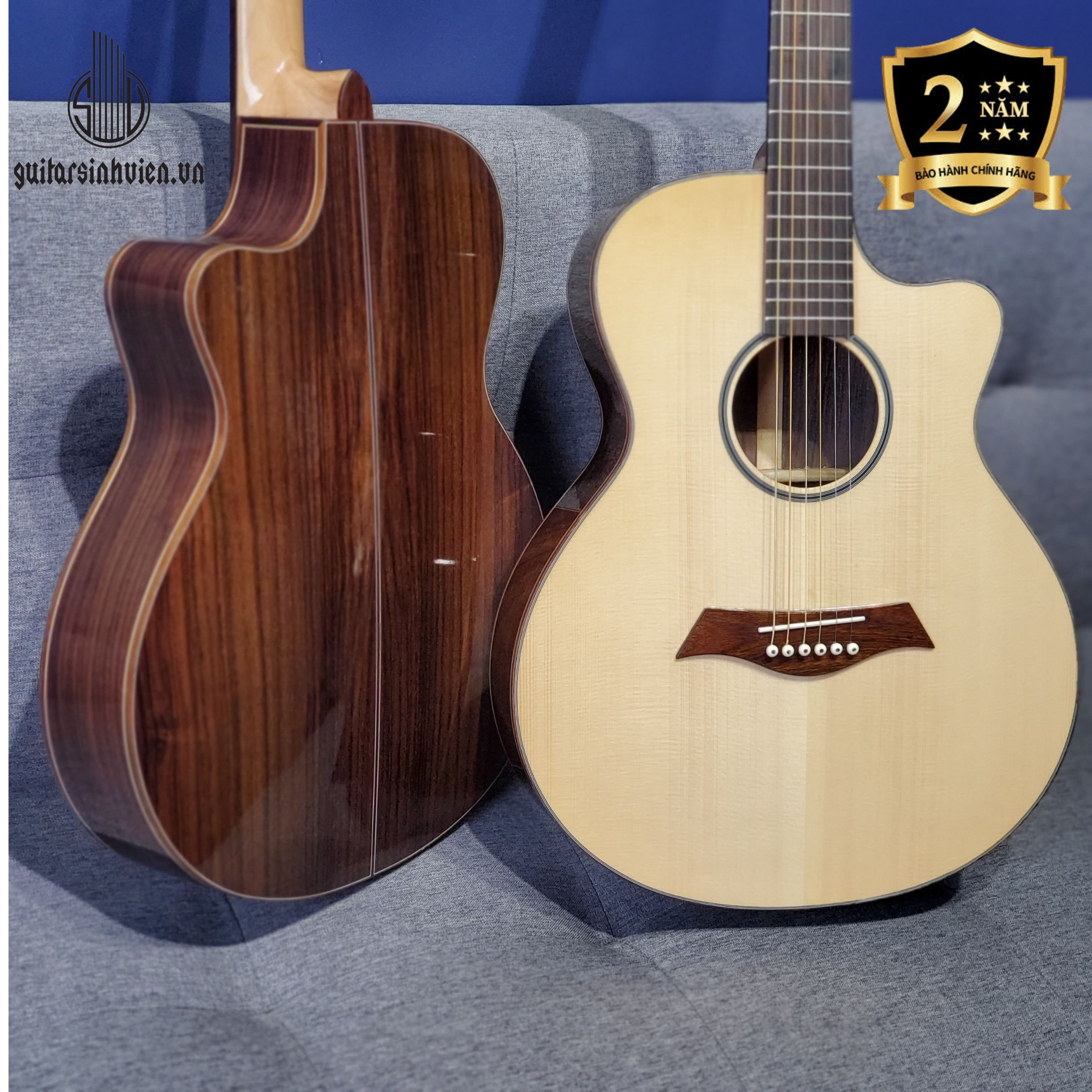 Đàn guitar acoustic gỗ cẩm ấn cao cấp SV-A7