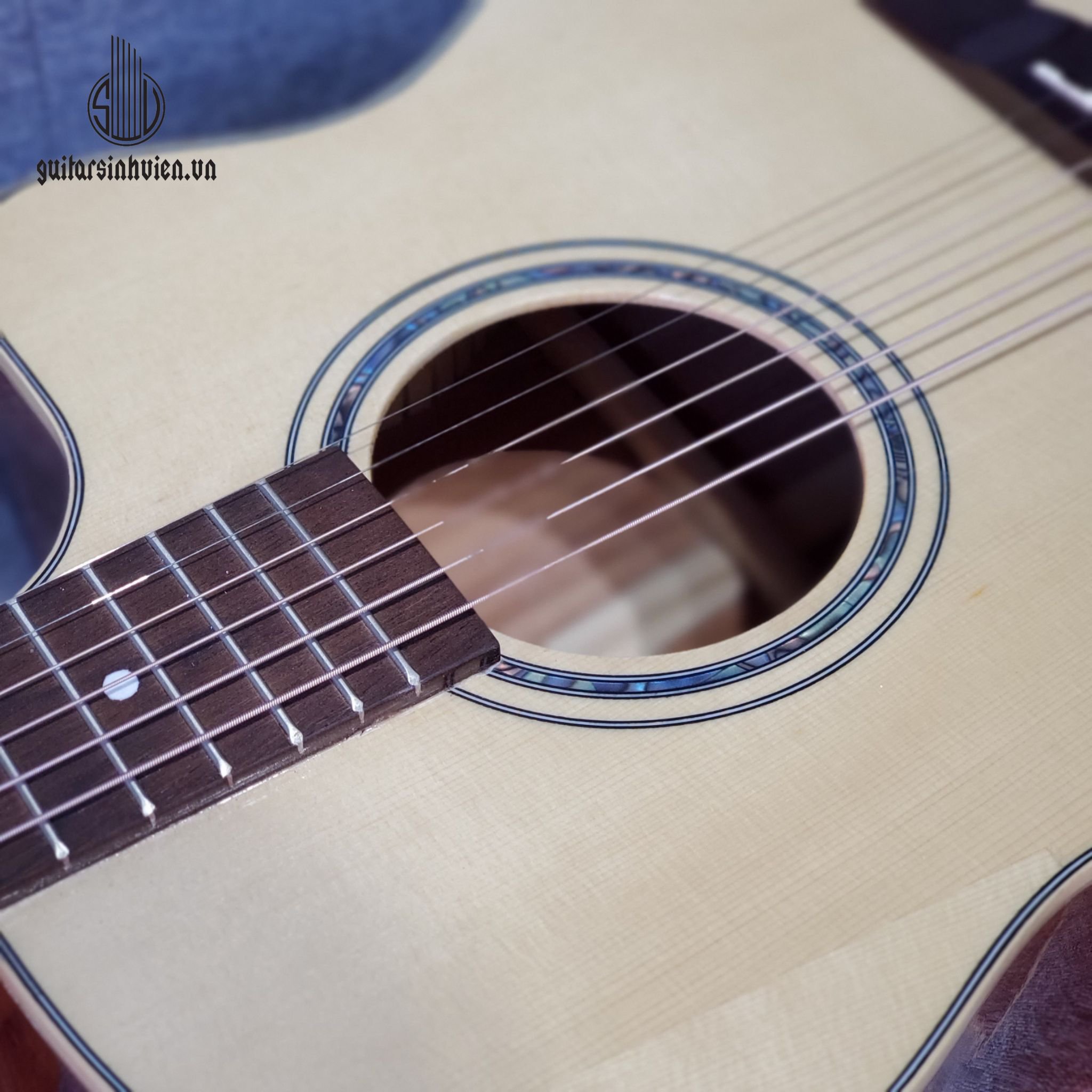 Guitar Acoustic Gỗ Hồng Đào Có Vát Bavel SV-A2V - Giá Sinh Viên Tại Guitar Sinh Viên