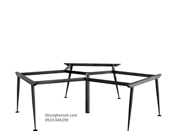Chân cone 1 tầng, Khung chân bàn cụm 3 người: PV- C3CA1