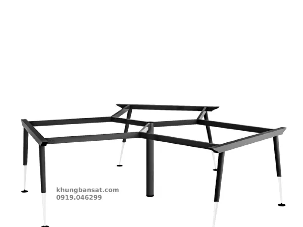 Chân cone 2 tầng, khung chân bàn cụm 3 người: PV- C3CA2
