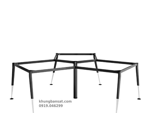 Chân cone 2 tầng, khung chân bàn cụm 3 người: PV- C3C2