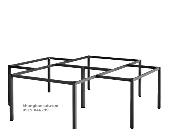 Chân 40x40, khung chân bàn cụm 4 người: PV-G4V4