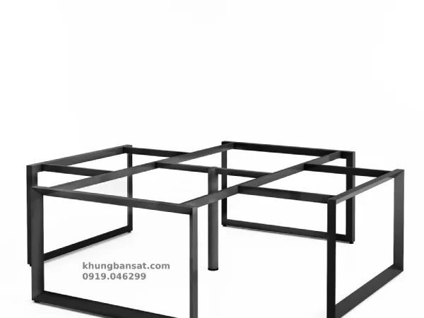 Chân tam giác, khung chân sắt bàn cụm 4 người: PV- G4TGK