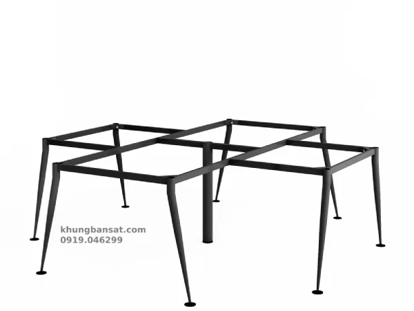 Chân cone 1 tầng, khung chân bàn cụm 4 người: PV- C4C1