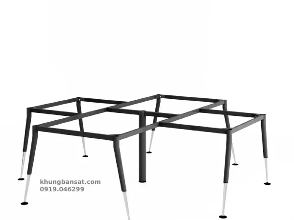 Chân cone 2 tầng, khung chân bàn cụm 4 người: PV- G4C2