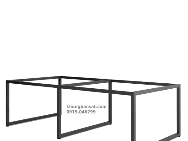 Chân sắt 40x40, khung chân sắt bàn cụm 4 người: PV- CN4U4