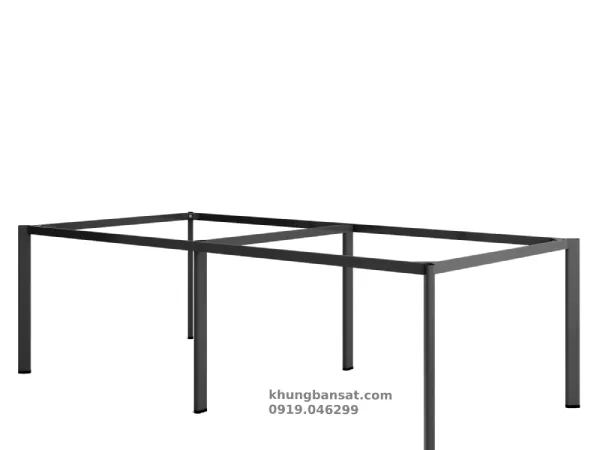 Chân sắt Oval 30x60, khung chân bàn cụm 4 người: PV-CN4OV