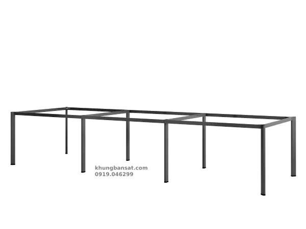Chân sắt Oval, Khung chân cụm bàn làm việc 6 chỗ: PV-C6OV