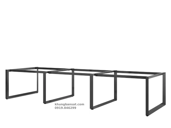 Chân sắt tam giác, khung chân sắt bàn cụm 6 người: PV- C6TGK
