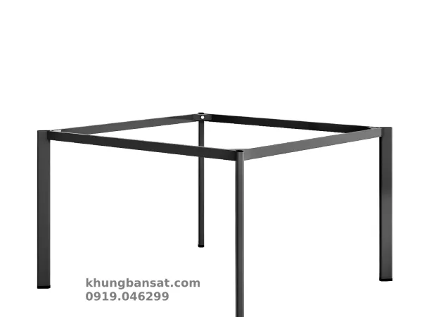 Chân oval 30x60, khung chân bàn cụm 2 người: PV- C2OV