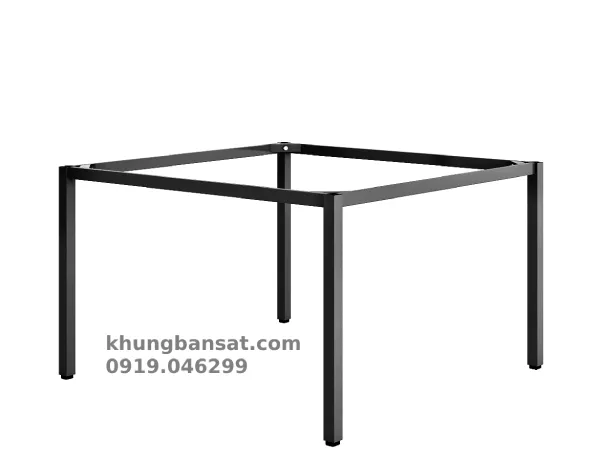  Chân vuông 40x40, Khung chân bàn cụm 2 người: PV-C2V4