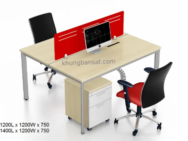 Chân oval 30x60, khung chân bàn cụm 2 người: PV- C2OV