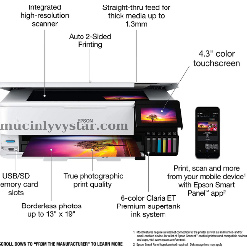 Máy in Epson EcoTank Photo ET-8550 All-in-One Máy in Epson EcoTank Photo ET-8550 All-in-One