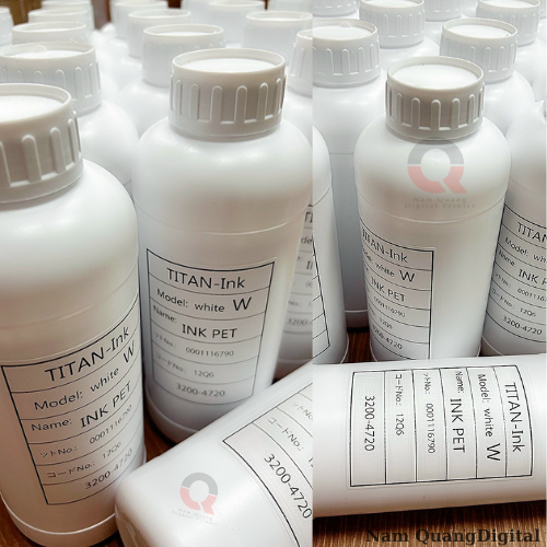 Mực trắng cho máy in pét khổ 60cm-30cm Mực trắng cho máy in pét khổ 60cm-30cm