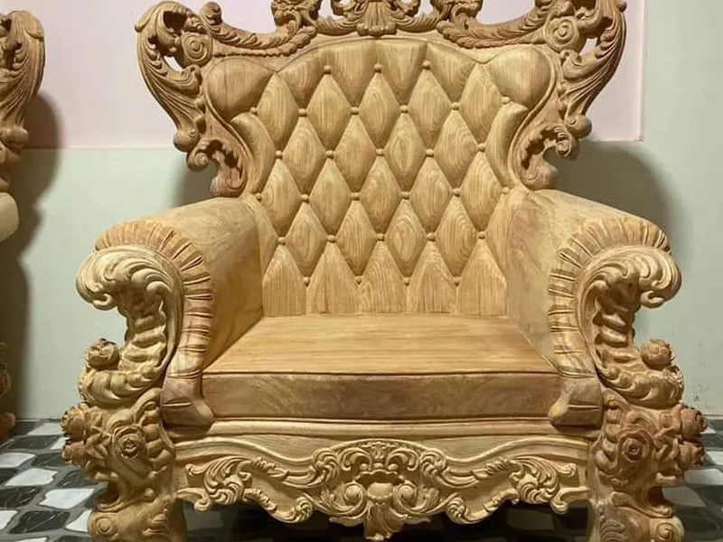 Ghế phong cách Châu Âu phòng khách gỗ cao cấp bền đẹp chất lượng