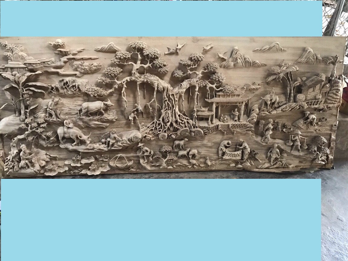 Tranh gỗ cao cấp Đồng quê