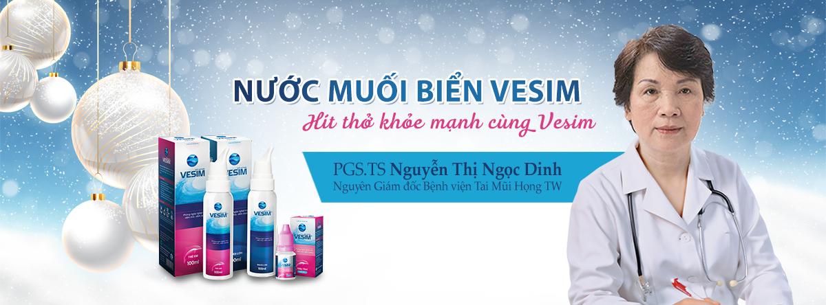 Nước muối biển Vesim được sự tư vấn và bảo trợ chuyên môn của PGS.TS. Nguyễn Thị Ngọc Dinh, nguyên Giám đốc Bệnh viện Tai Mũi Họng Trung Ương.