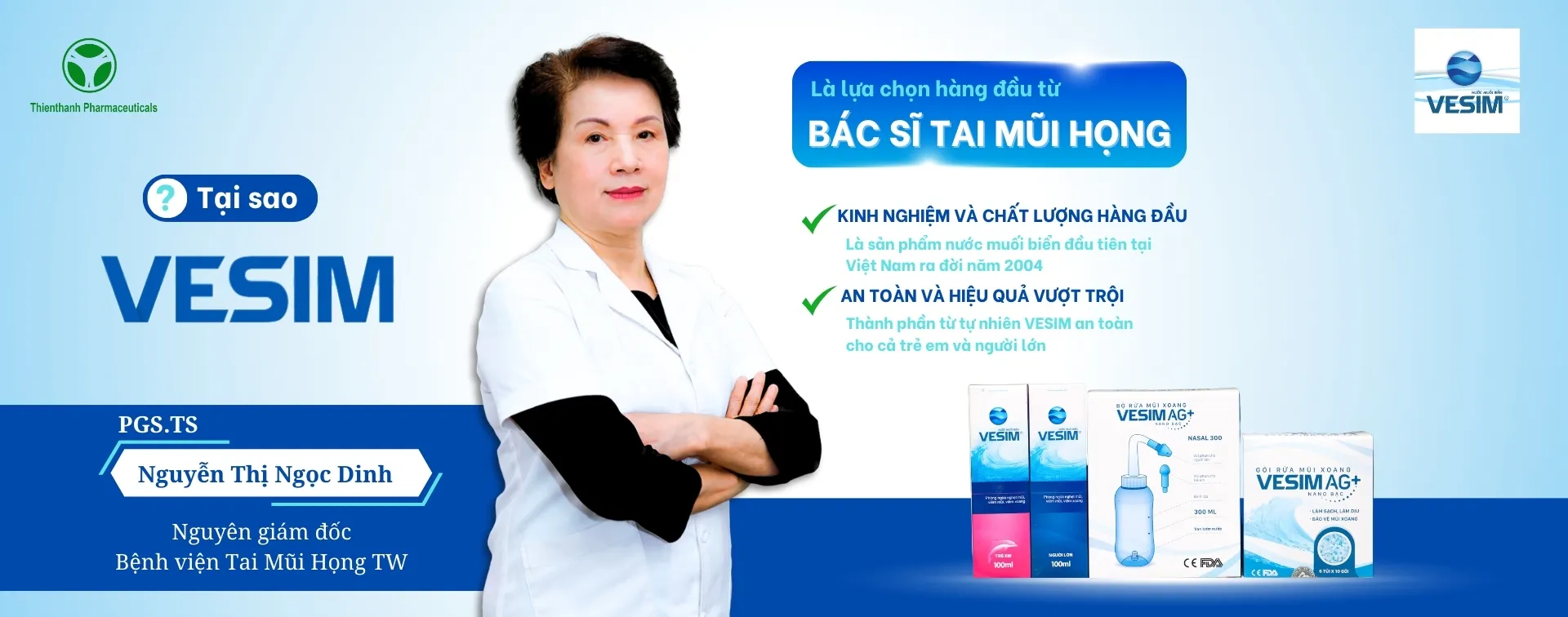 Bộ rửa mũi xoang Vesim AG+