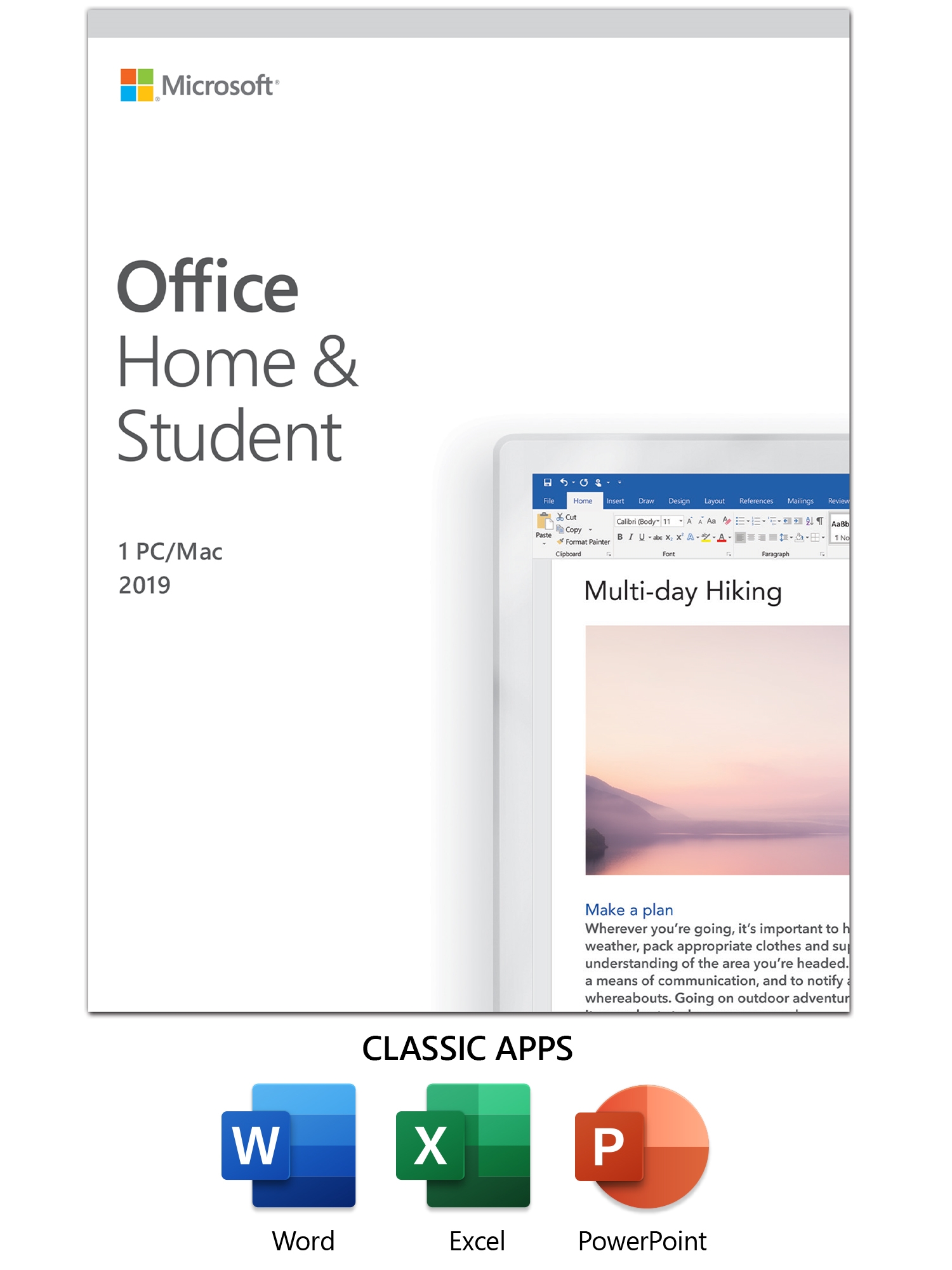 Office Home & Student 2019 | Bản Office vĩnh viễn, trả phí 1 lần.