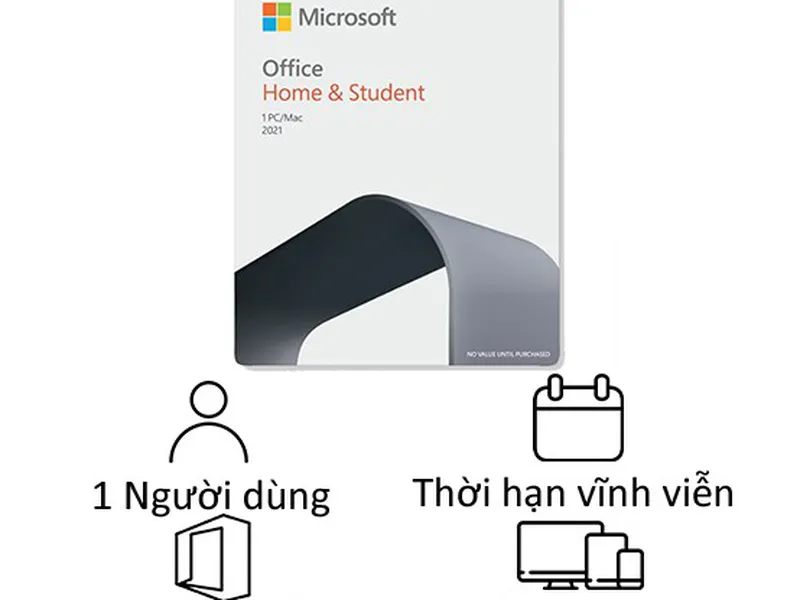 Office Home & Student 2021 - Phiên bản Office mới nhất, trả phí 1 lần. 