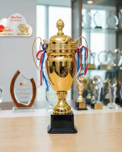 Cúp kim loại mạ vàng thông dụng cho các giải
