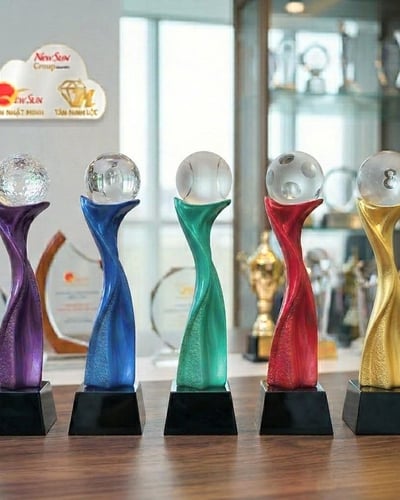 Cúp lưu niệm đa màu sắc 11