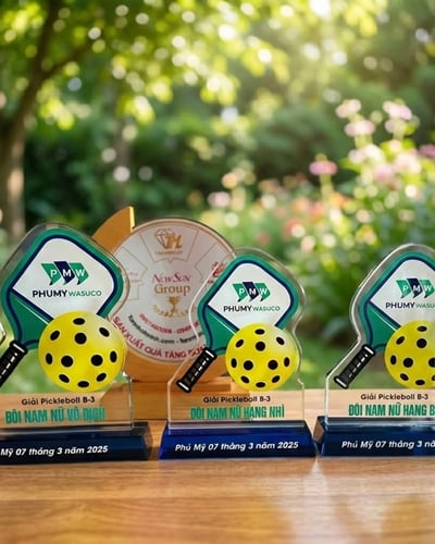 Kỷ niệm chương, Cúp pha lê Pickleball Đẹp - (7)