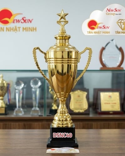 Cúp kim loại đầu Sao