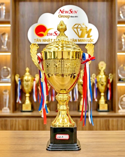 Cúp thể thao, cúp bóng đá, cúp kim loại "Chấm Sao" - ĐẸP -9