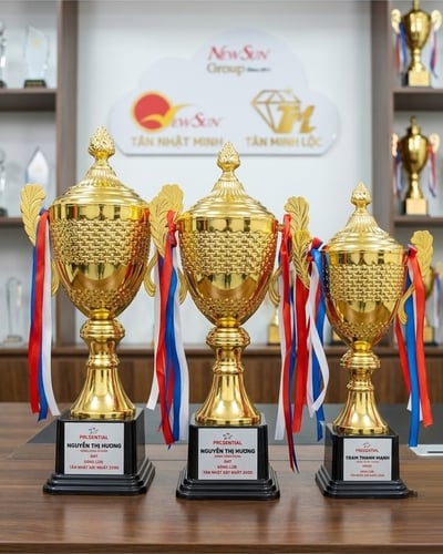 Cúp kim loại thao Caro 