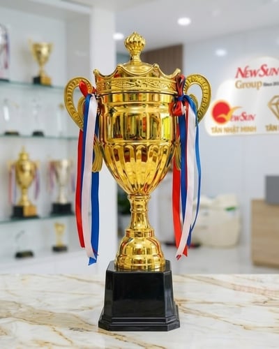 Cúp kim loại mạ vàng 