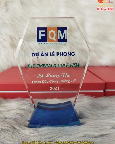 Cúp kỷ niệm chương Pha lê In nhanh 18