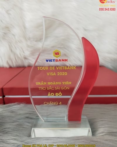 Cúp kỷ niệm chương thủy tinh In nhanh 20