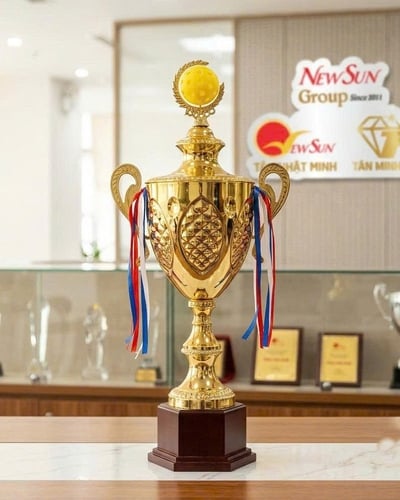 Mẫu Cúp Pickleball Kim Loại Cao Cấp