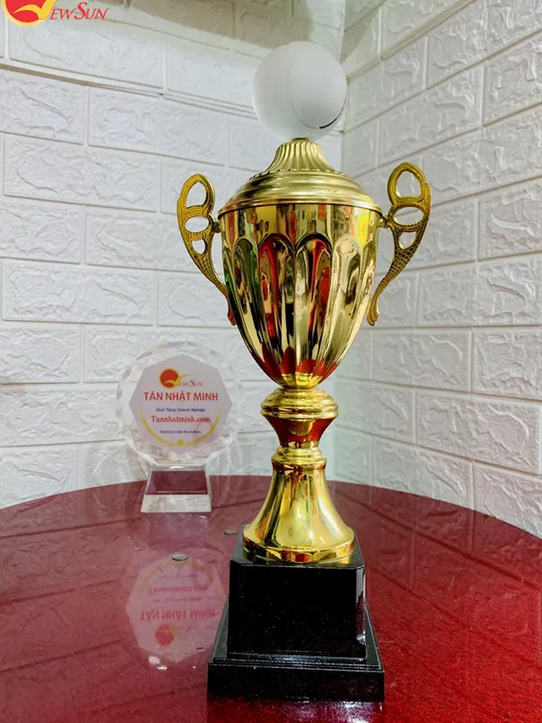 Cúp kim loại Thay Nội dung trên đầu