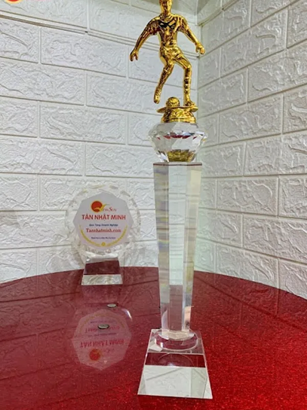 Cúp pha lê thay Hình: Bóng đá, Tennis, Cầu lông, Golf