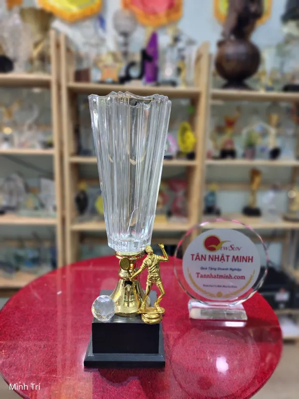 Cúp tennis, cầu lông pha lê -64