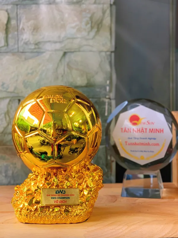 Cúp lưu niệm kim loại Quả cầu