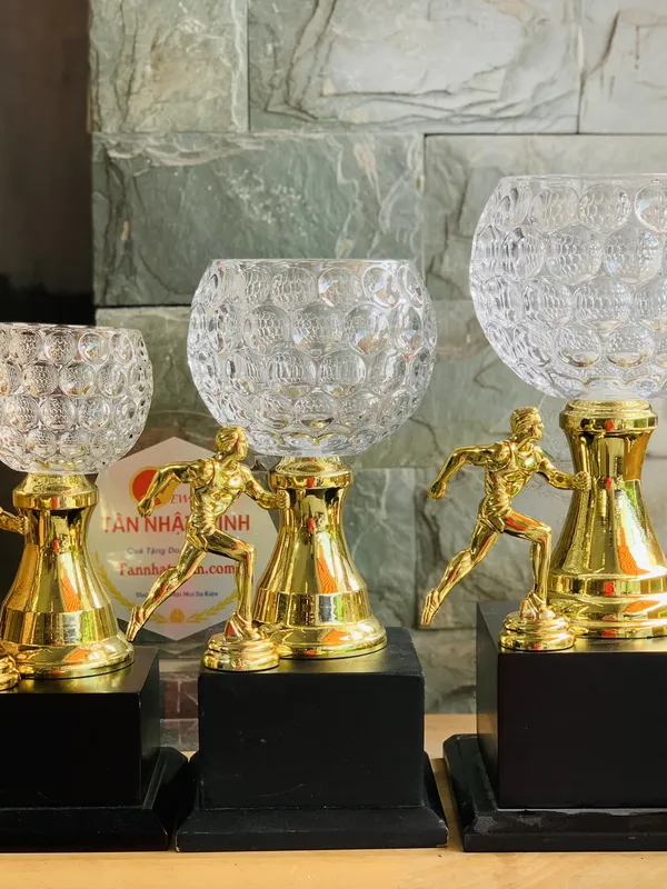 Cúp Chạy Bộ Pha Lê Cao Cấp
