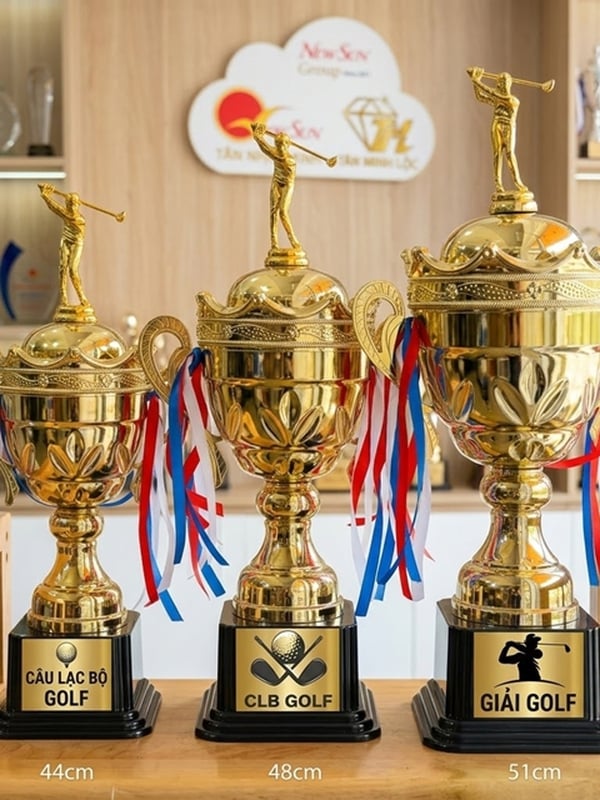Cúp golf đẹp kim loại lưu niệm mới 6
