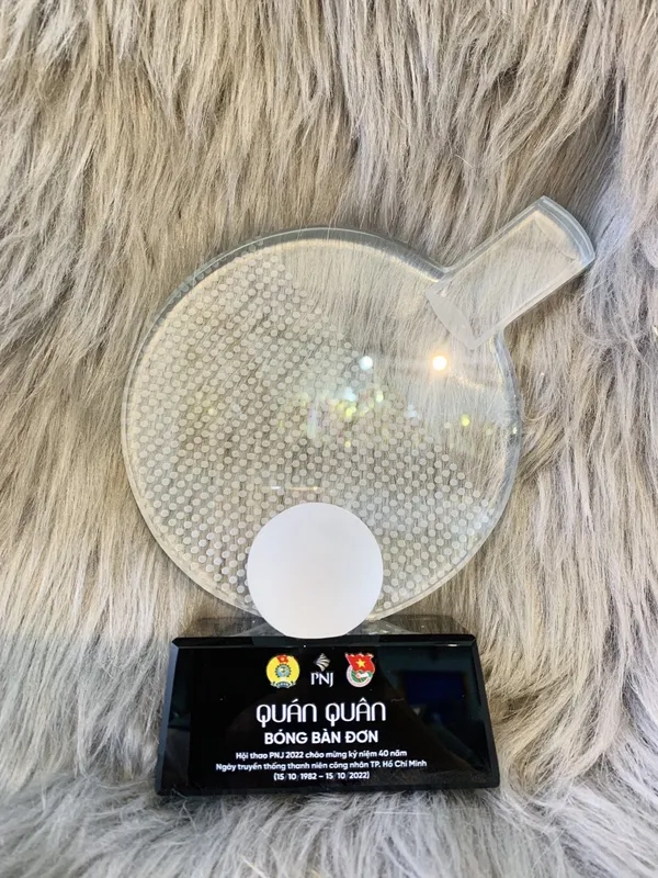 Cúp pha lê bóng bàn