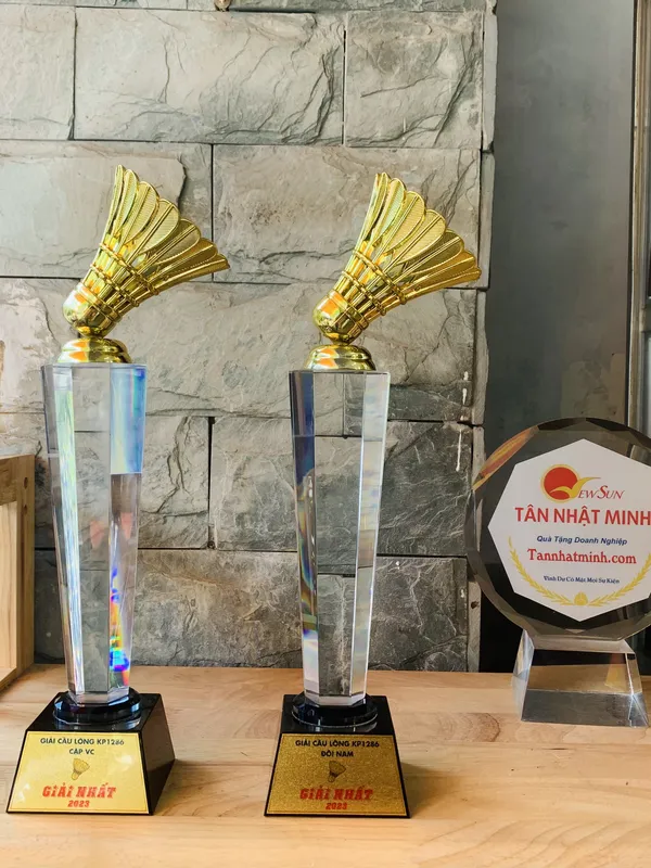 Cúp pha lê cầu lông Cúp thể thao 18