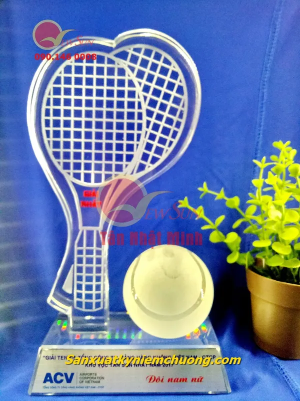 Cúp pha lê tennis Cúp thể thao 19