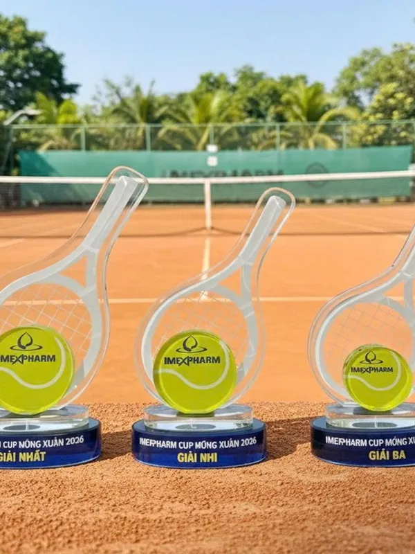 Cúp pha lê tennis Cúp thể thao 3