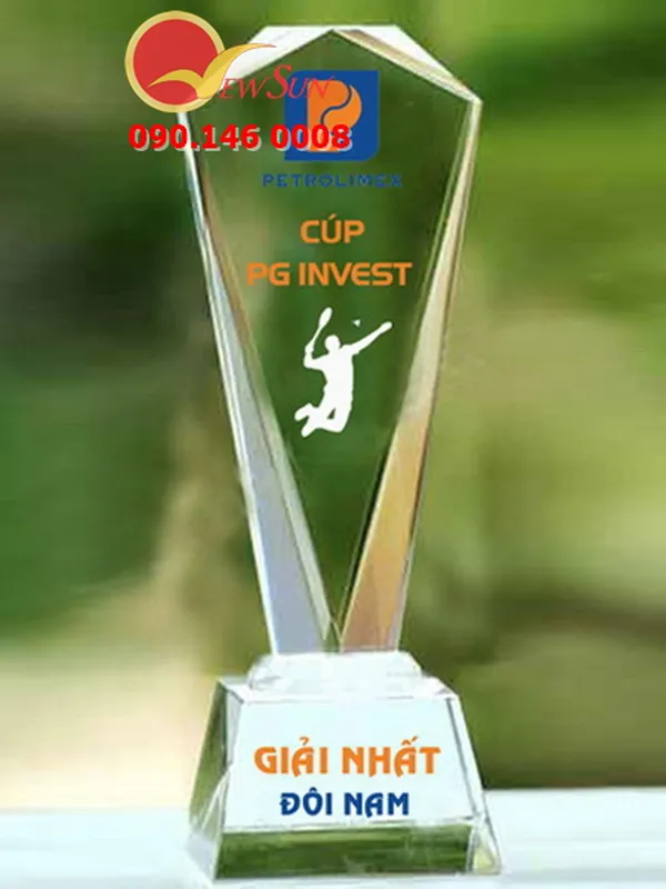 Cúp pha lê tennis Cúp thể thao 10