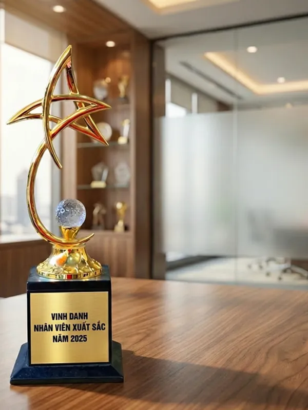 Đặt Mua Cúp Ấn Độ, Cúp Vinh Danh Lưu Niệm Đẹp (652)