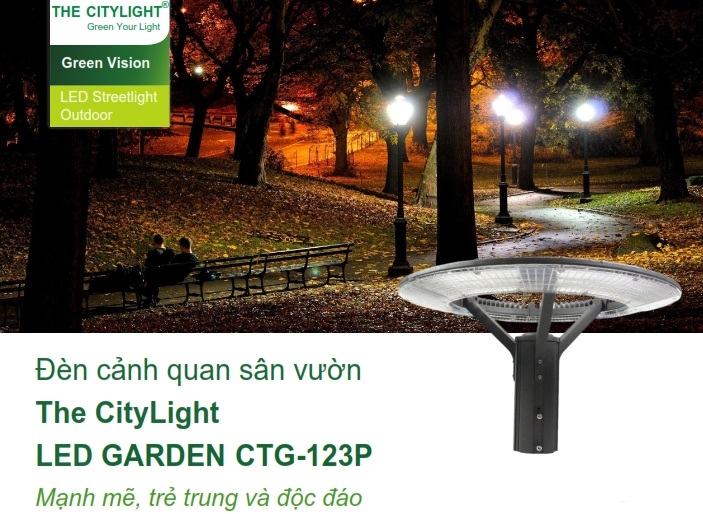 Đèn LED chiếu sáng đường phố cảnh quan sân vườn The Citylight 123P 30W Đèn LED chiếu sáng đường phố cảnh quan sân vườn The Citylight 123P 30W