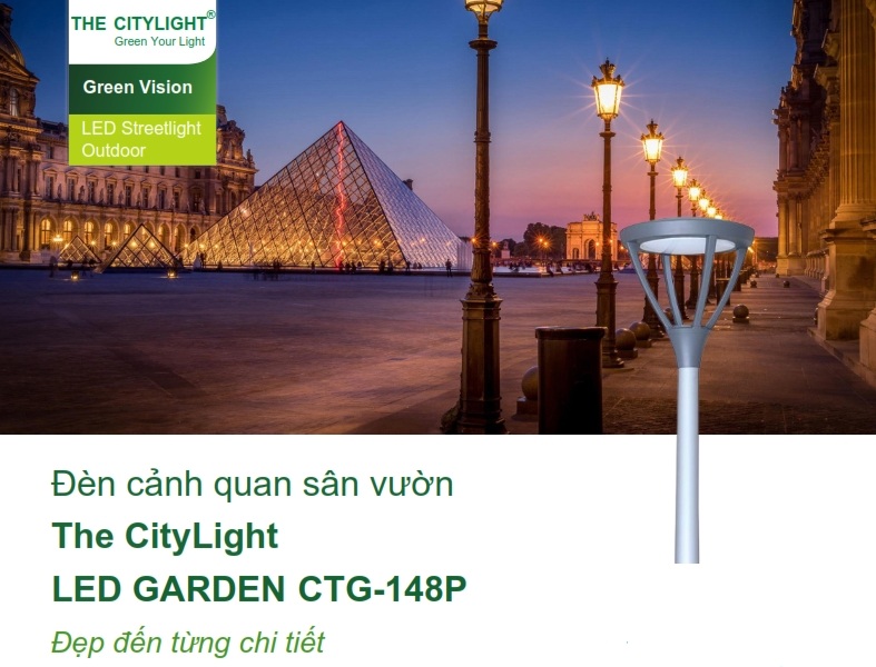 Đèn LED chiếu sáng đường phố cảnh quan sân vườn The Citylight CTG 148P 30W Đèn LED chiếu sáng đường phố cảnh quan sân vườn The Citylight CTG 148P 30W