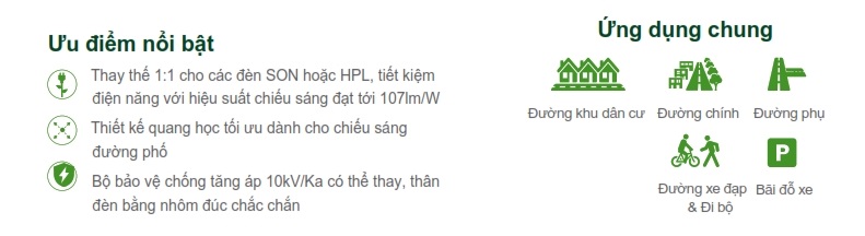 Đèn Led chiếu sáng đường phố The CityLight Street Lighting CTL401P 1COB 40W Đèn Led chiếu sáng đường phố The CityLight Street Lighting CTL401P 1COB 40W